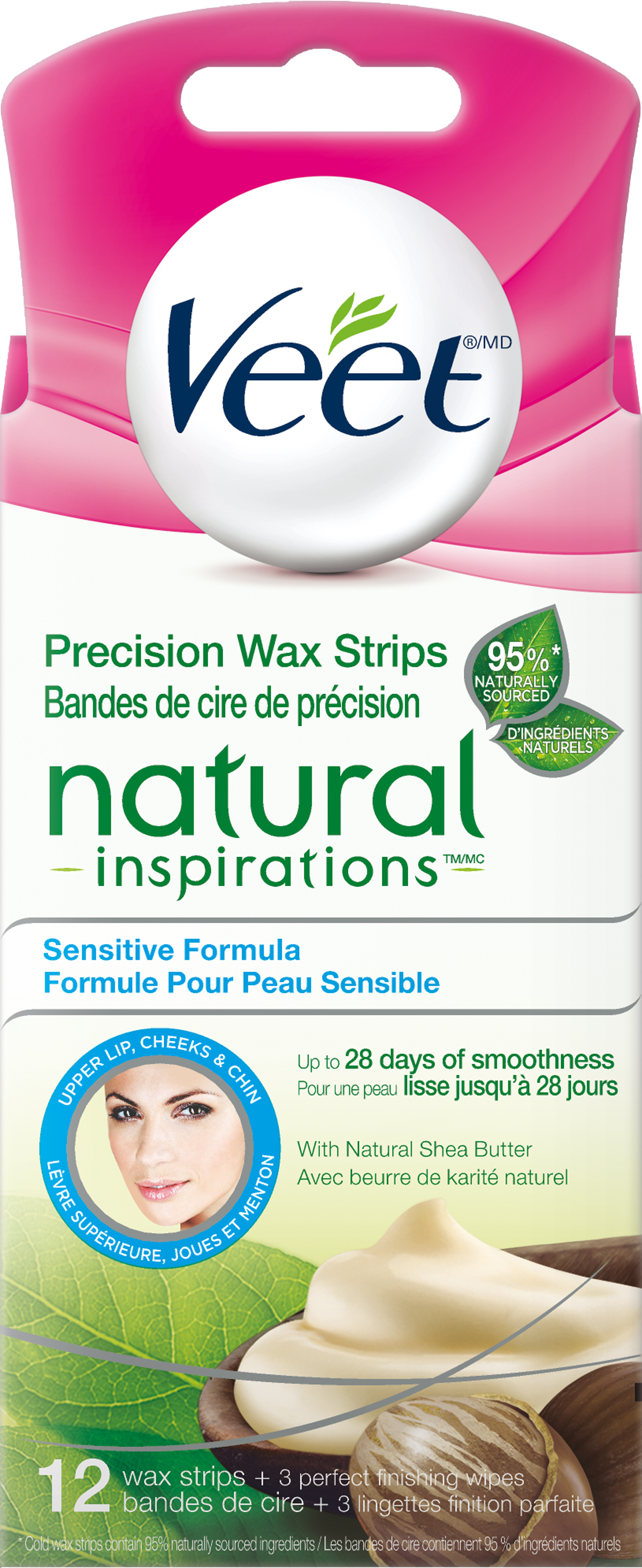 VEET Natural Inspirations Precision Wax Strips  Sensitive Formula Strips Canada